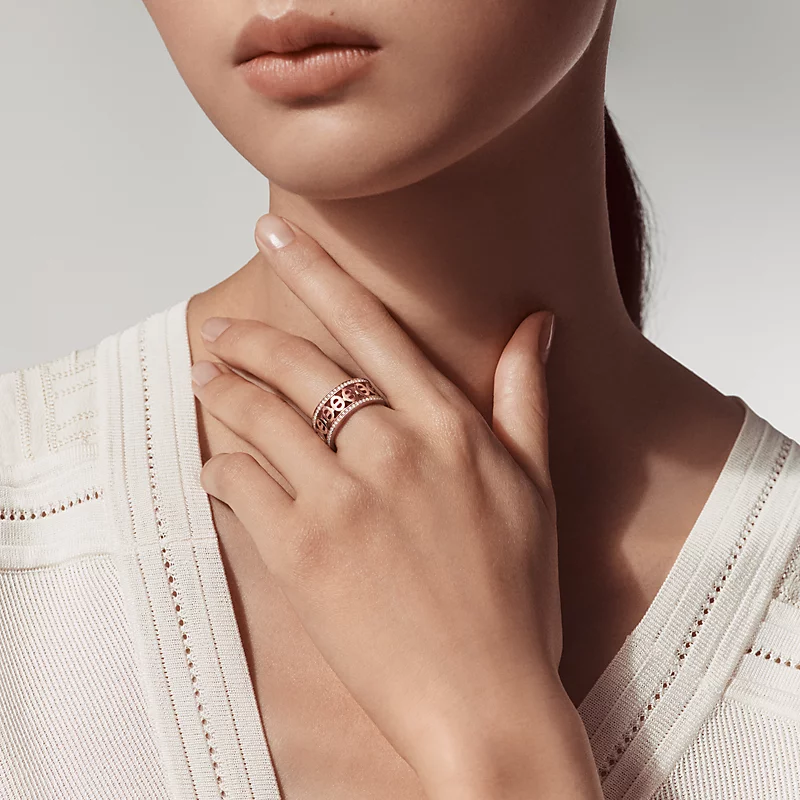 Chaine d'ancre Divine ring, small model